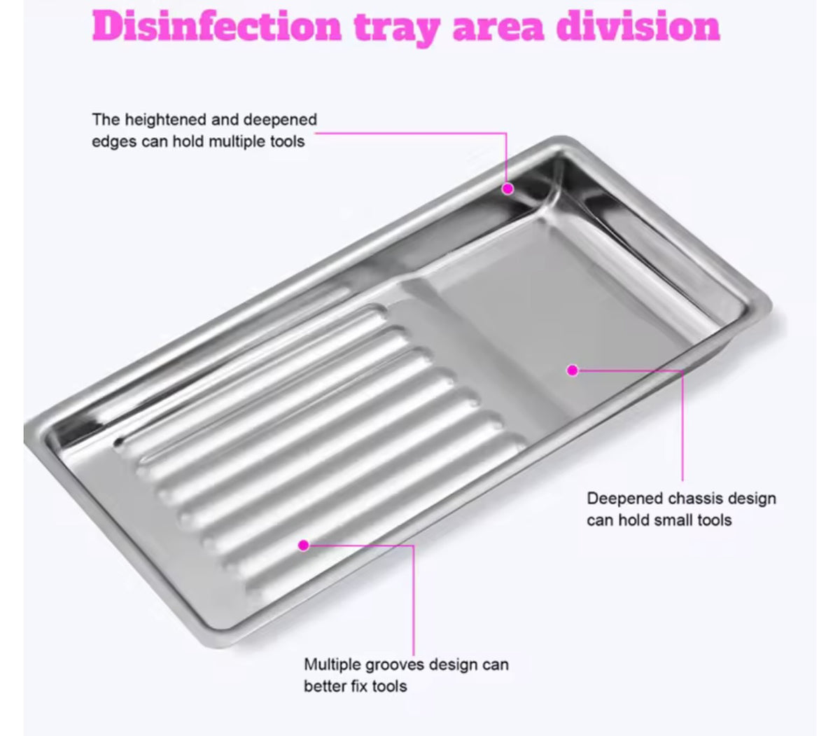 Professional Stainless Steel Instrument Tray – A Clean & Tidy Space for Your Tools.